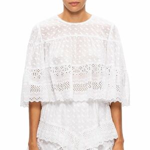 ISABEL MARANT ETOILE Tevika Cropped Short Sleeve Top